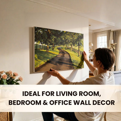 Endless Road Painting - Vastu & Feng Shui Canvas Print for Harmonious Home Décor - plusvalueindia