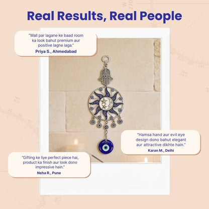 Beautiful Evil Eye Hanging with Hamsa, product view 1