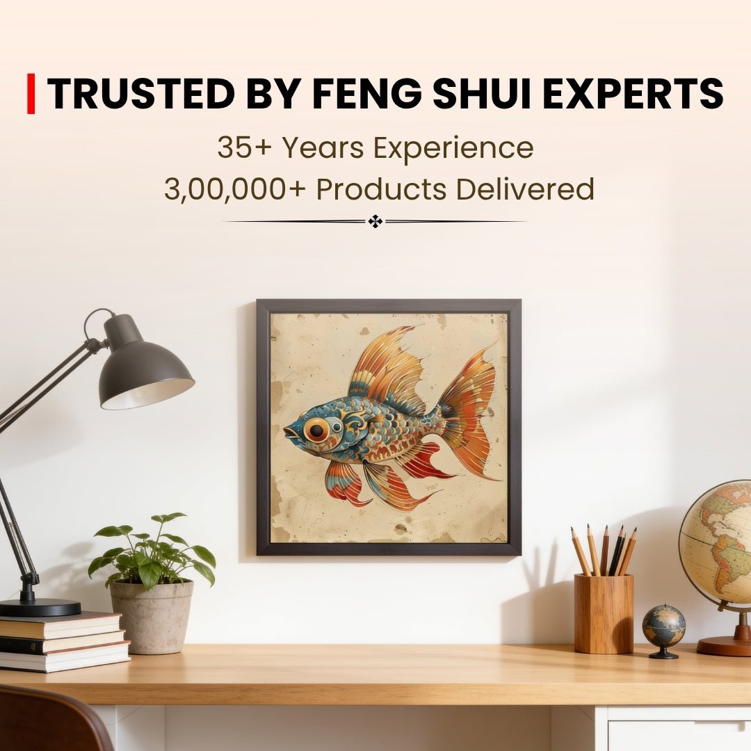 Beautiful Fish Painting on Canvas – Vastu & Feng Shui Canvas Print & Framed - plusvalueindia