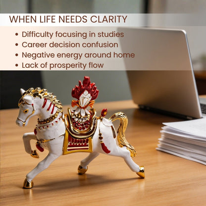 Bejewelled Wish Fulfilling Feng Shui Wind Horse with Secret Wish Compartment Carrying Jewel Trinket Box - plusvalueindia