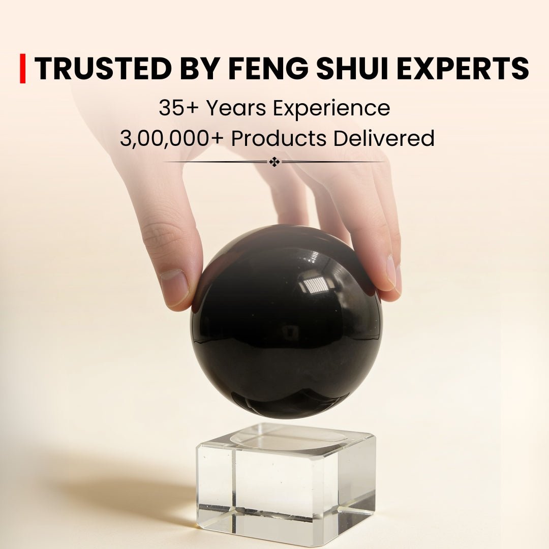 Black Agate Ball (Sphere) With Crystal Stand - plusvalueindia
