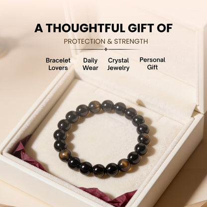 Black Obsidian Bracelet for Protection - plusvalueindia