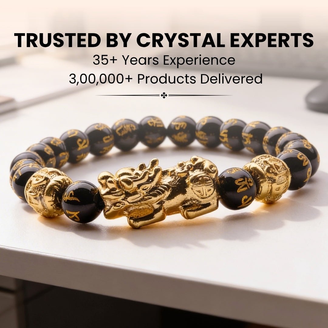 Black Obsidian Pixiu Bracelet - Wealth, Clarity & Protection - plusvalueindia