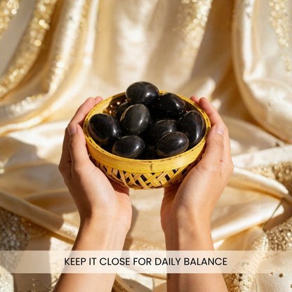 Black Rainbow Obsidian Tumbled Stone Pebbles - plusvalueindia