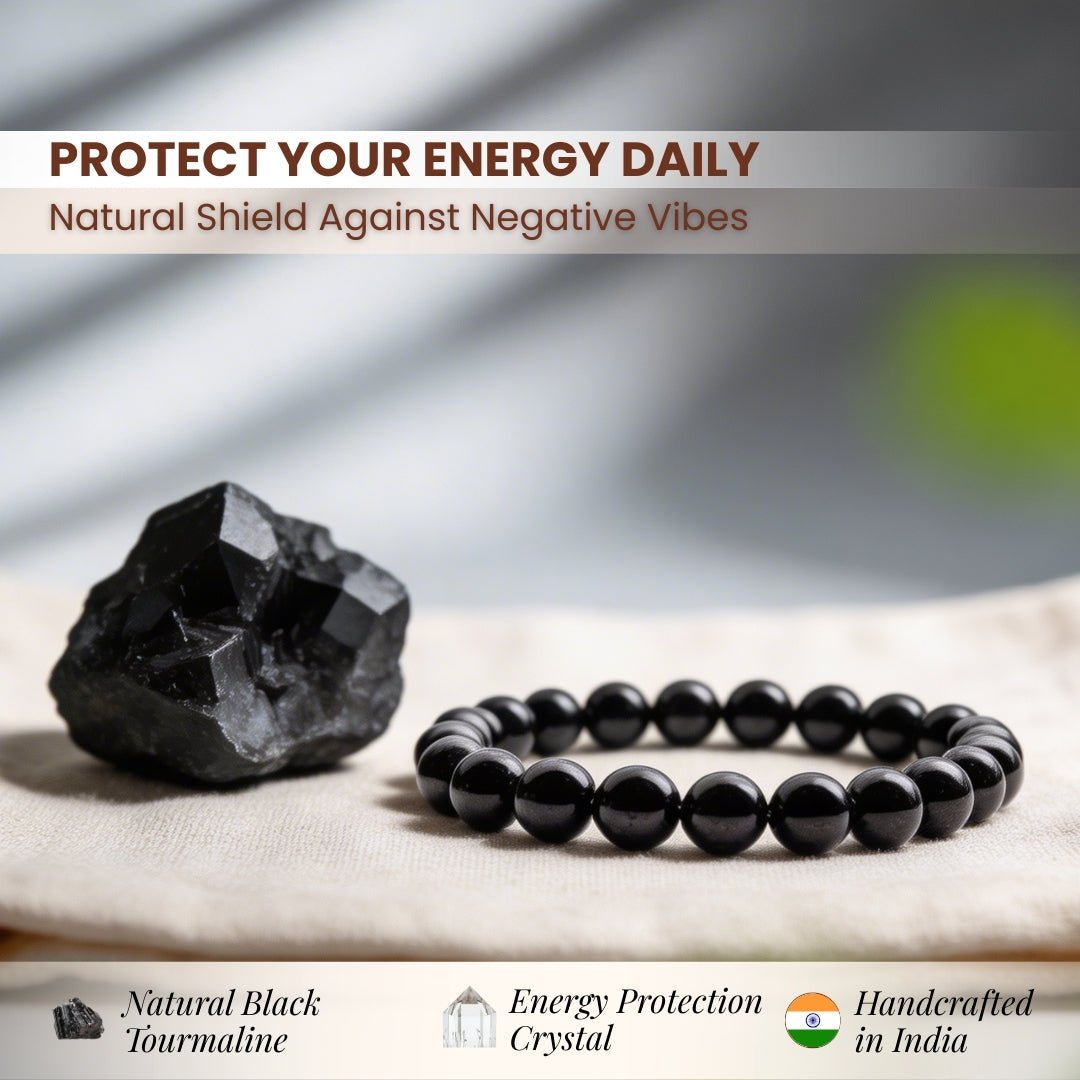 Black Tourmaline Bracelet Strong Protection - plusvalueindia