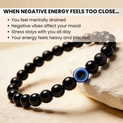 Black Tourmaline Bracelet Strong Protection - plusvalueindia