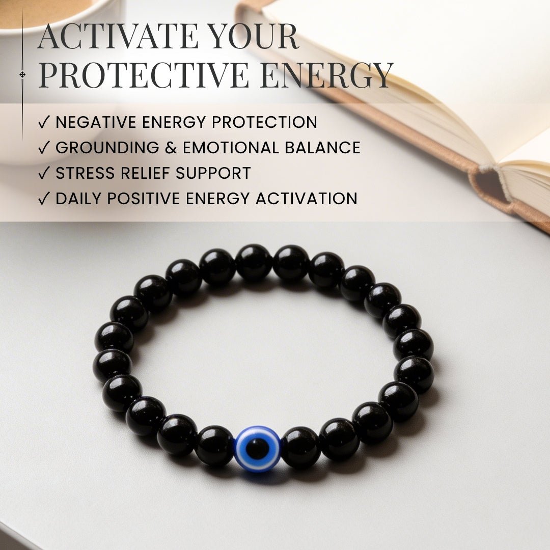 Black Tourmaline Bracelet Strong Protection - plusvalueindia