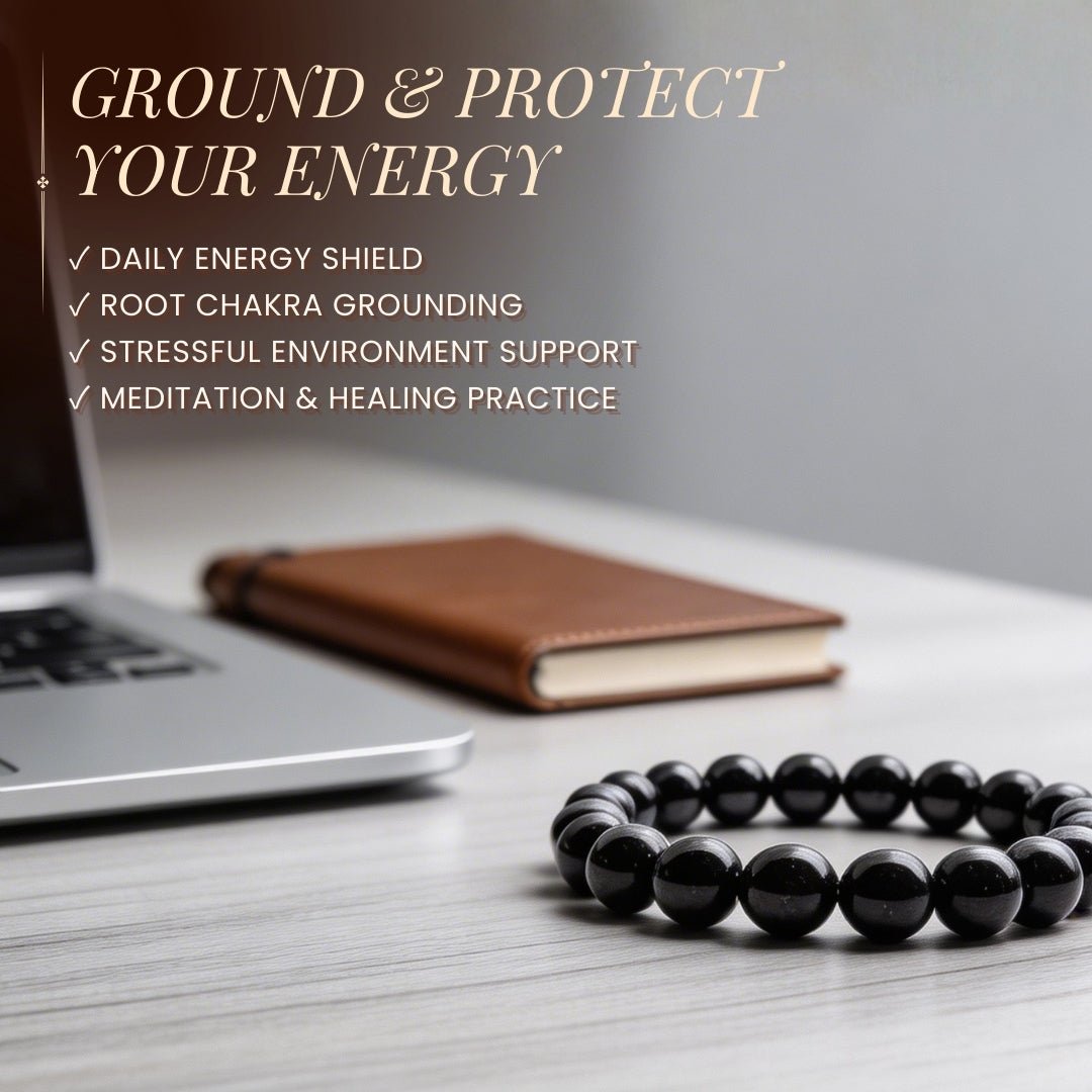 Black Tourmaline Bracelet Strong Protection - plusvalueindia