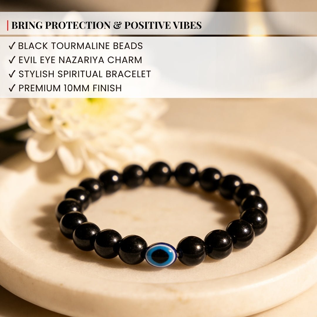 Black Tourmaline Bracelet Strong Protection - plusvalueindia