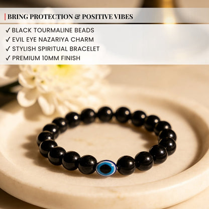 Black Tourmaline Bracelet Strong Protection - plusvalueindia