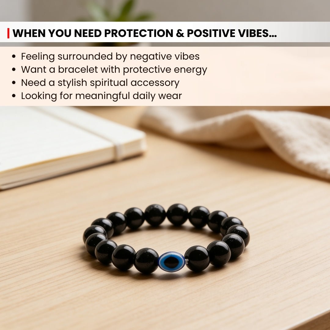 Black Tourmaline Bracelet Strong Protection - plusvalueindia