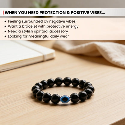 Black Tourmaline Bracelet Strong Protection - plusvalueindia