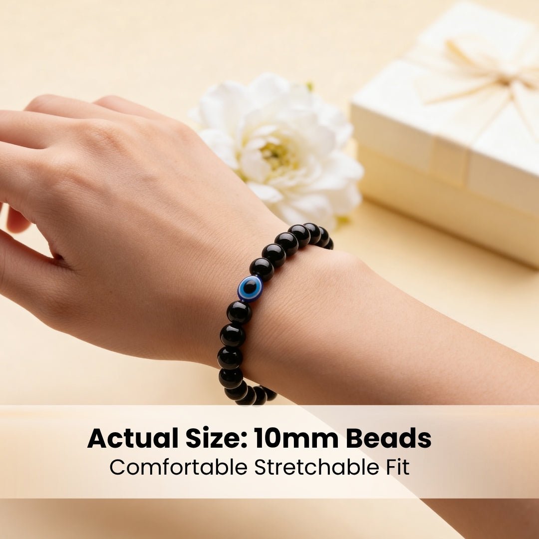 Black Tourmaline Bracelet Strong Protection - plusvalueindia