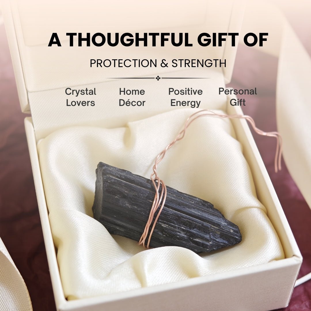 Black Tourmaline Hanging Rock Protection from Negativity and Negative People - plusvalueindia