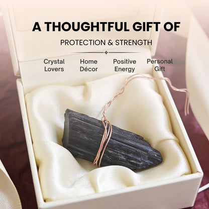 Black Tourmaline Hanging Rock Protection from Negativity and Negative People - plusvalueindia