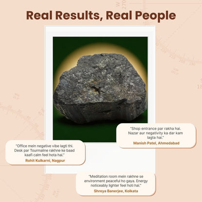 Black Tourmaline Raw Rock Rough Stone Chunks (300 to 500gm) - plusvalueindia