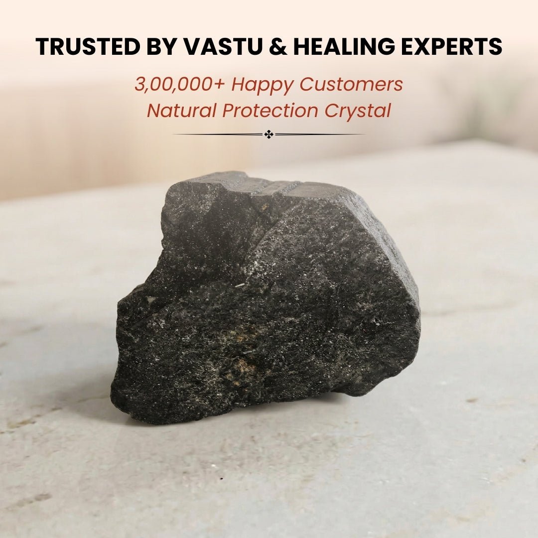 Black Tourmaline Raw Rock Rough Stone Chunks (300 to 500gm) - plusvalueindia