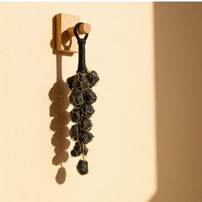 Natural Black Tourmaline Raw Stone Chunks Door Hanging For Protection