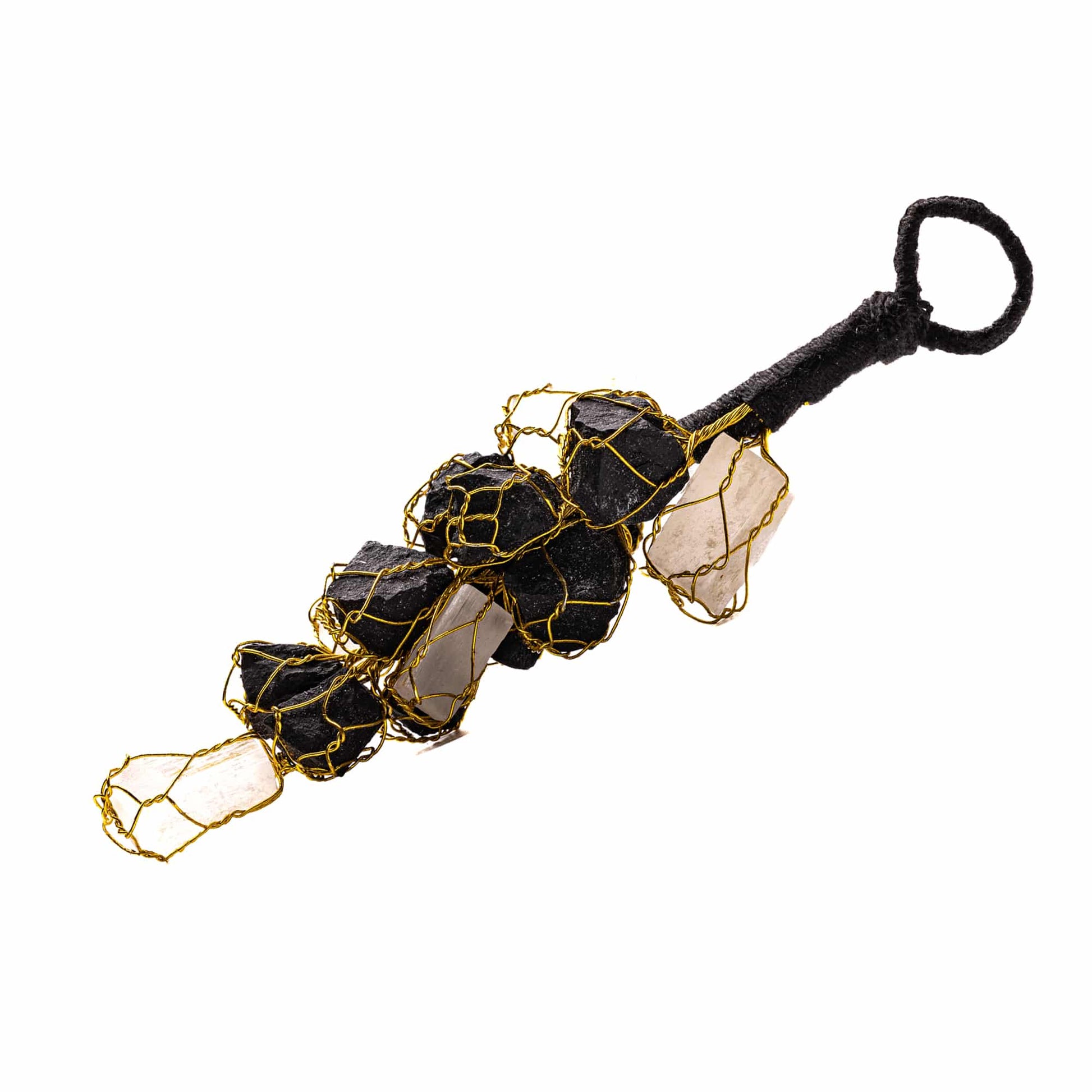 black tourmaline selenite stone hanging vastu product