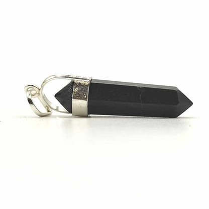 black tourmaline pencil shape pendant