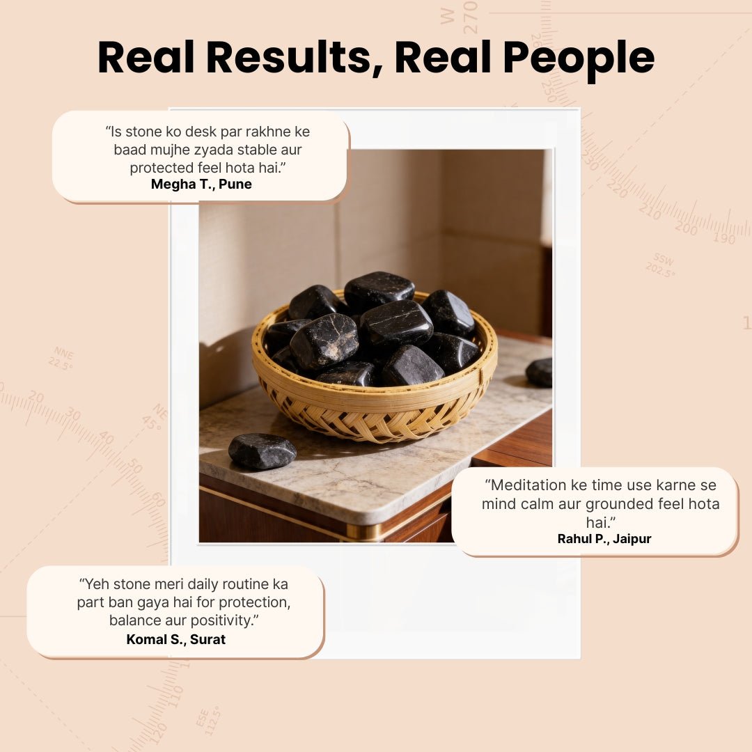 Black Tourmaline Tumbled Stone Pebbles - plusvalueindia