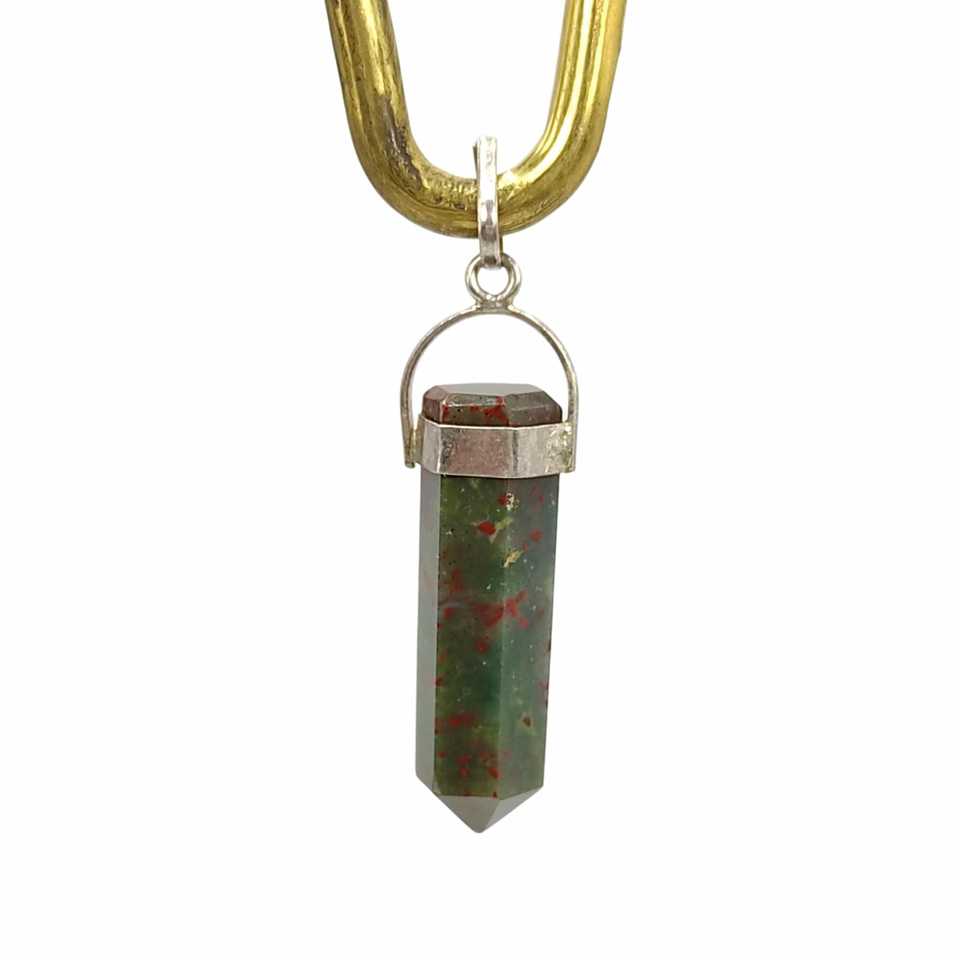 blood stone pendant pencil shape