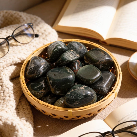 Bloodstone Tumbled Stone Pebbles - Powerful Healer - plusvalueindia