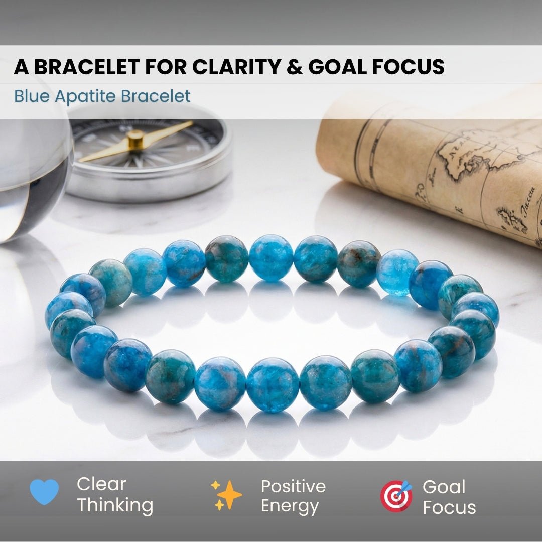 Blue Apatite Bracelet - plusvalueindia