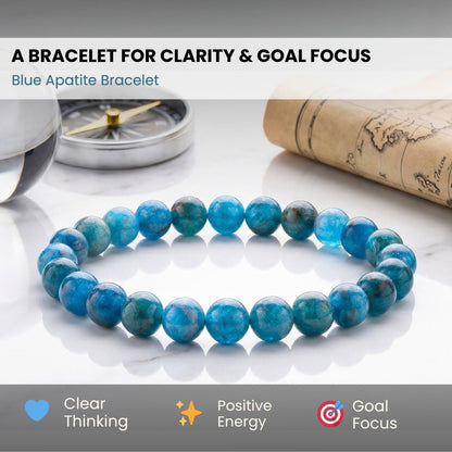 Blue Apatite Bracelet - plusvalueindia
