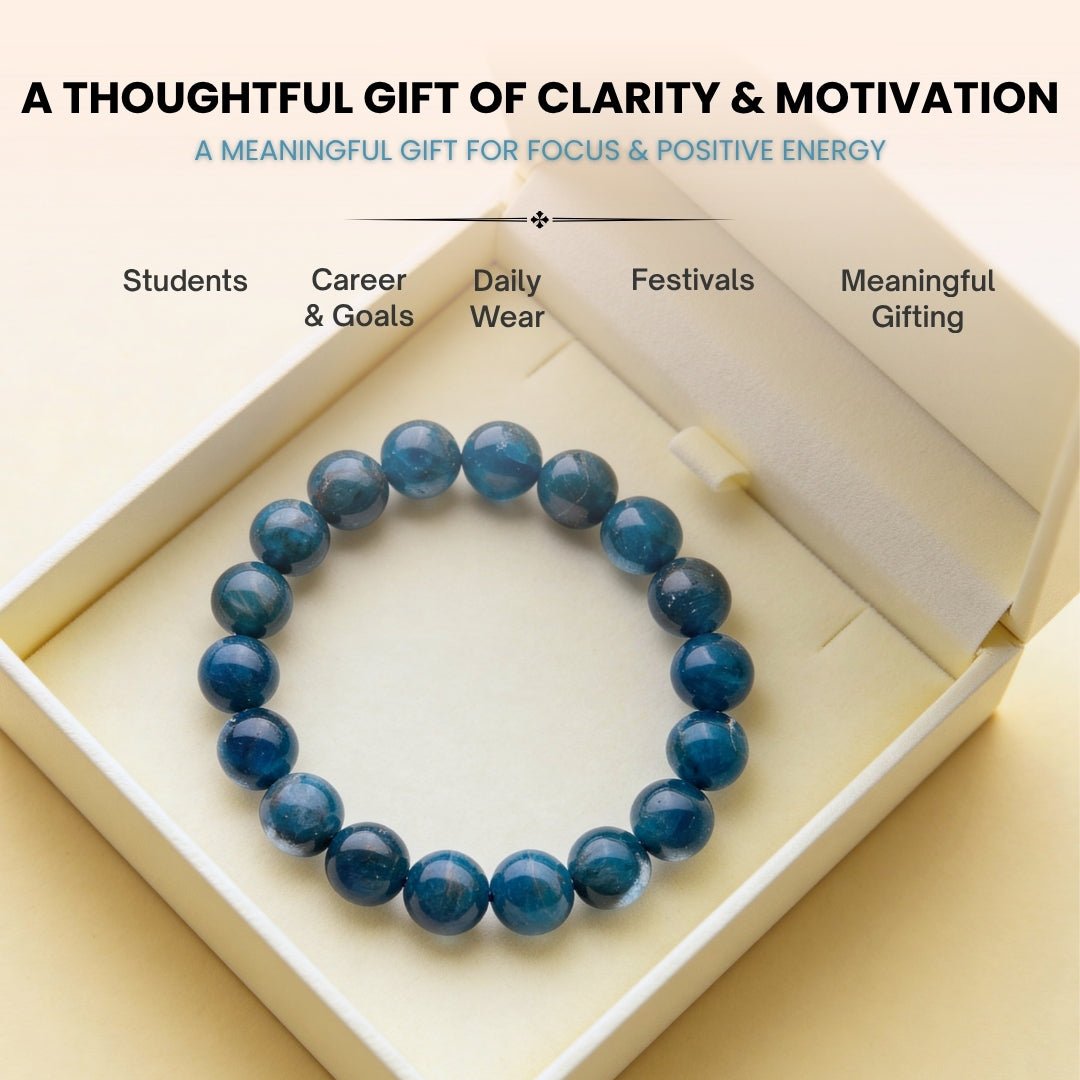 Blue Apatite Bracelet - plusvalueindia