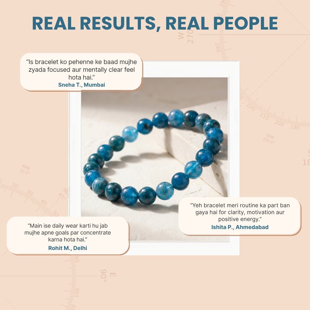 Blue Apatite Bracelet - plusvalueindia