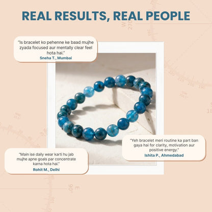 Blue Apatite Bracelet - plusvalueindia