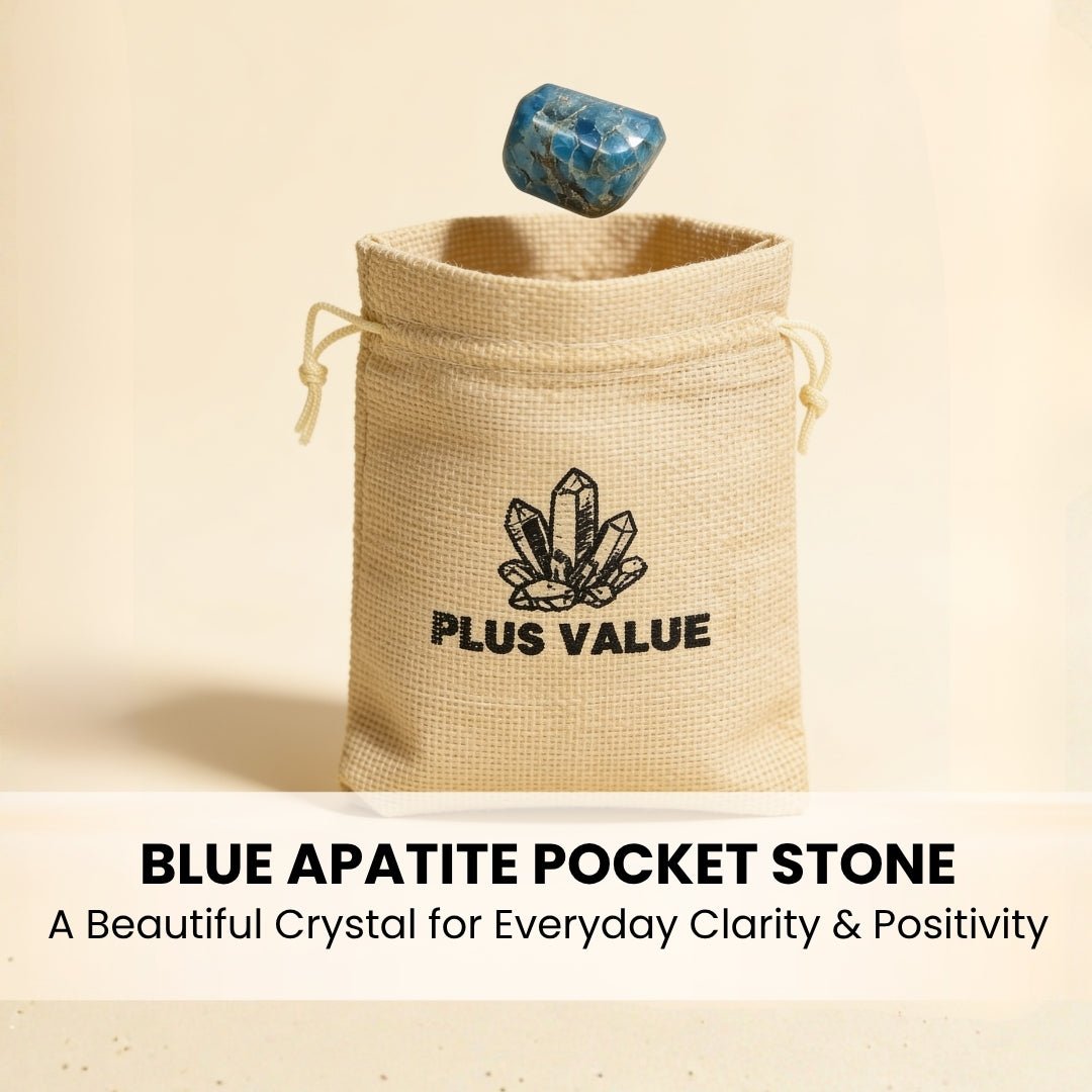 Blue Apatite Pocket Stone - plusvalueindia