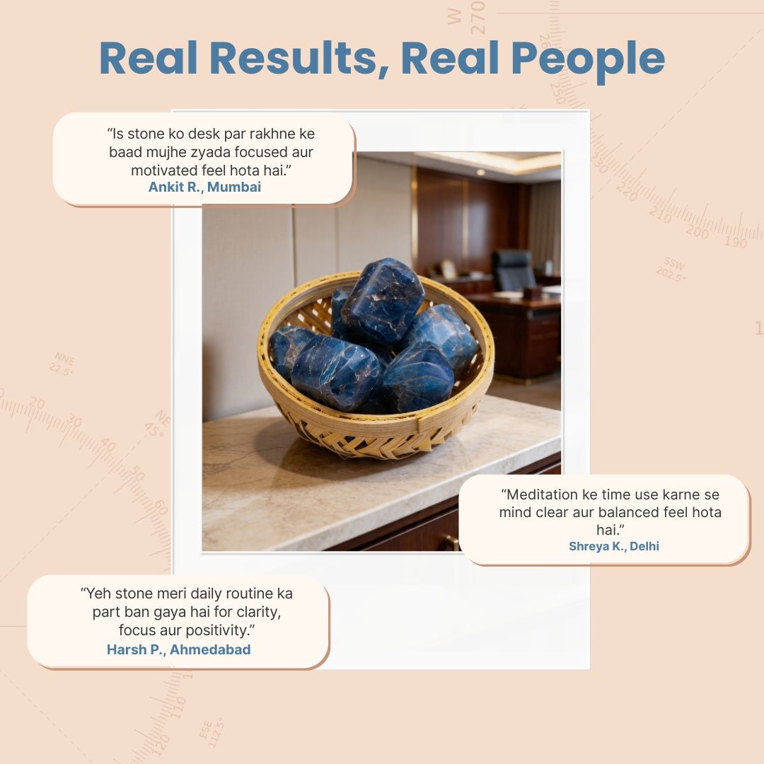 Blue Apatite Tumbled Stone Pebbles - plusvalueindia