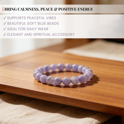 Blue Lace Agate Bracelet for Men Women Boys and Girls