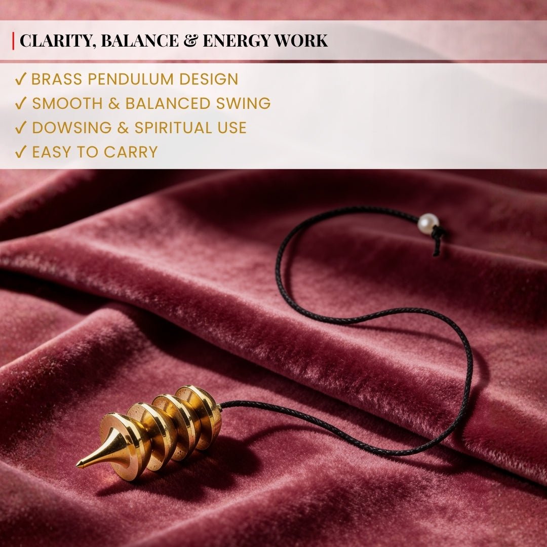 New Brass Dowsing Pendulum - Model - Super for Professional Dowser, Reiki, Vastu - plusvalueindia