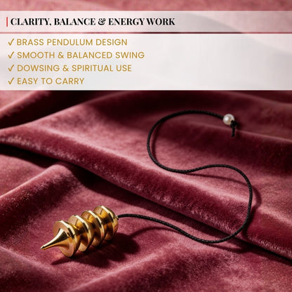 New Brass Dowsing Pendulum - Model - Super for Professional Dowser, Reiki, Vastu - plusvalueindia