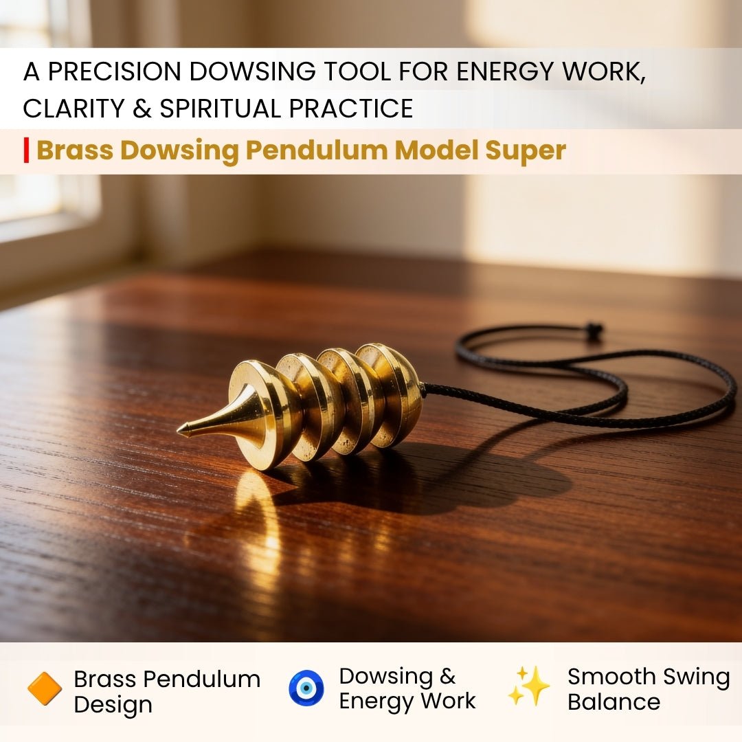 New Brass Dowsing Pendulum - Model - Super for Professional Dowser, Reiki, Vastu - plusvalueindia