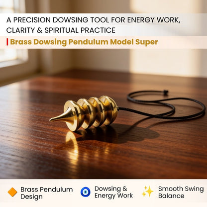New Brass Dowsing Pendulum - Model - Super for Professional Dowser, Reiki, Vastu - plusvalueindia