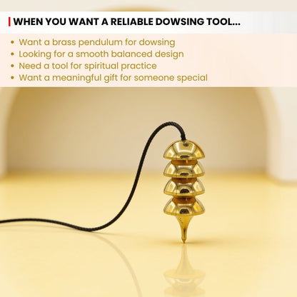 New Brass Dowsing Pendulum - Model - Super for Professional Dowser, Reiki, Vastu - plusvalueindia