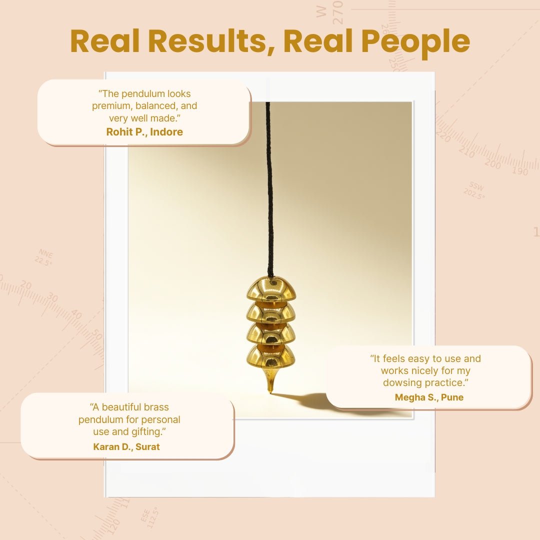 New Brass Dowsing Pendulum - Model - Super for Professional Dowser, Reiki, Vastu - plusvalueindia
