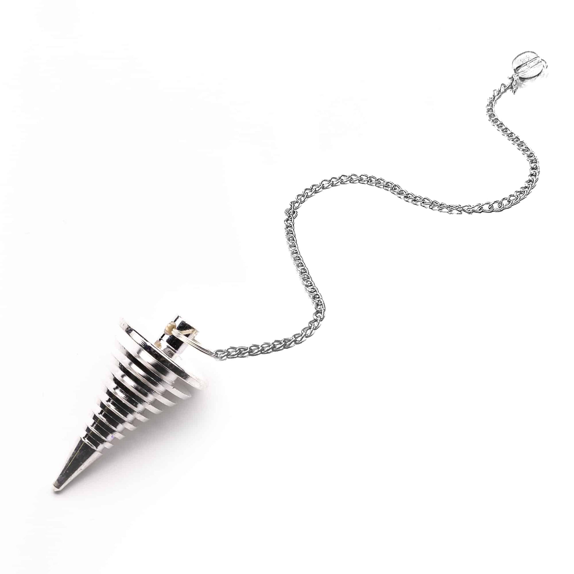 brass dowsing pendulum silver plated aura reiki