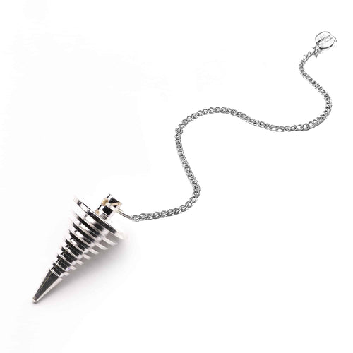 brass dowsing pendulum silver plated aura reiki