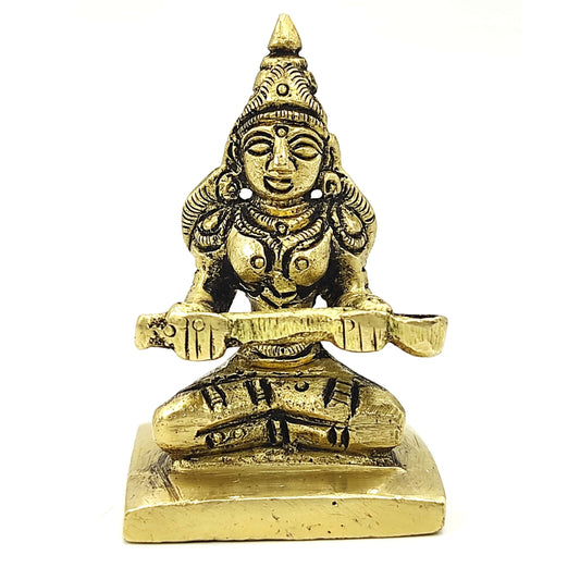 brass goddness devi annapurna idol murti