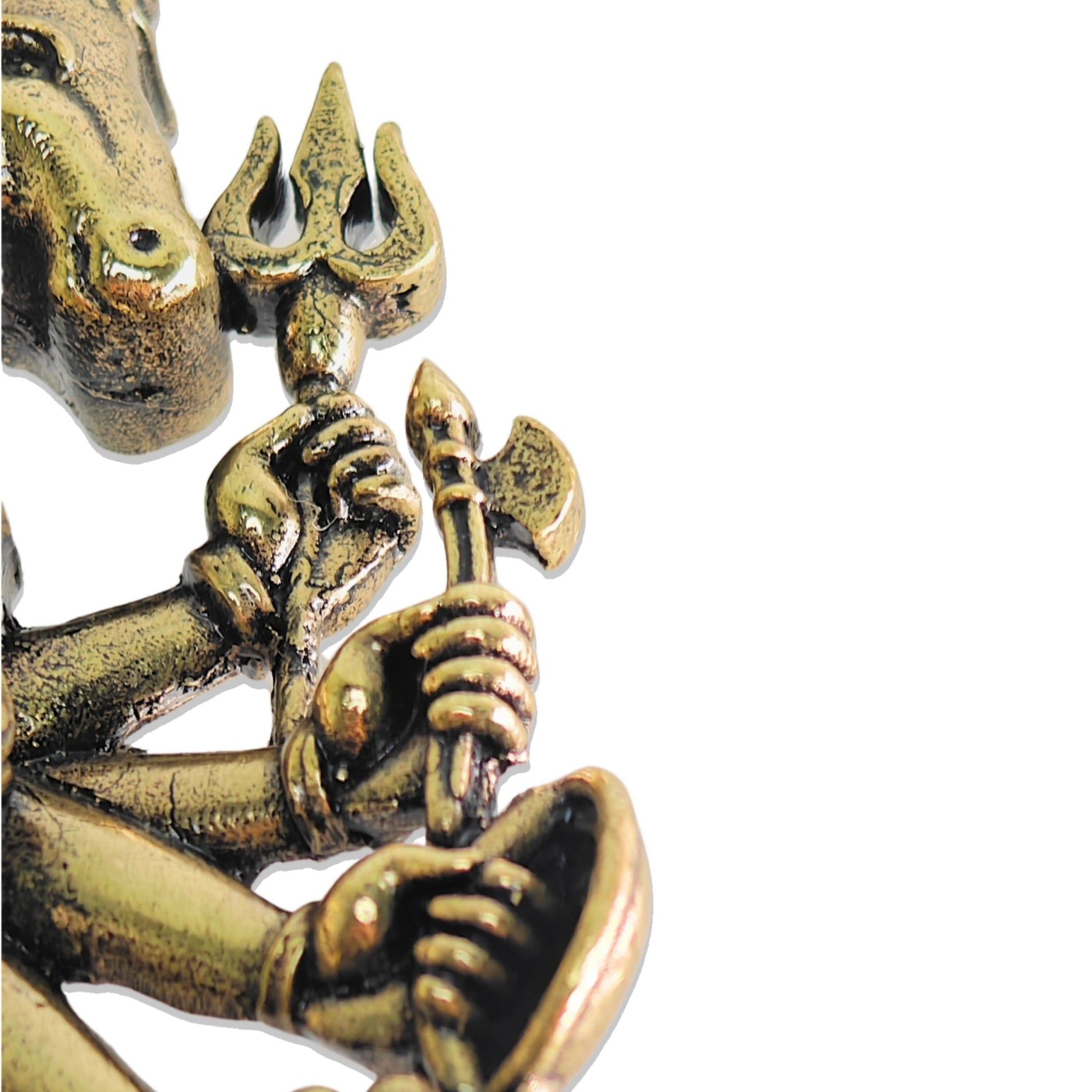 Brass Panchmukhi Hanuman Wall Hanging for Main Door Entrance – 4 Inch Idol - plusvalueindia