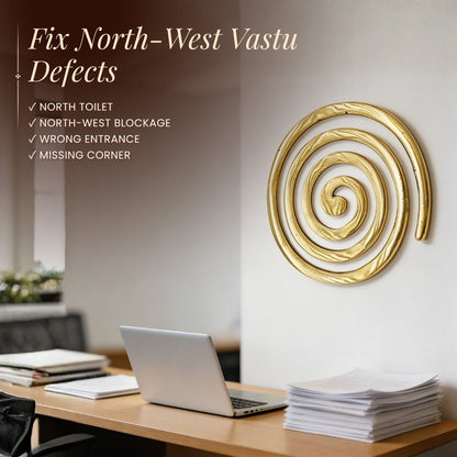 Brass Helix Vastu Remedies for North-West Vaastu Defects Like Entrance, Toilet, Kitchen, Extended Corner & Cuts - plusvalueindia