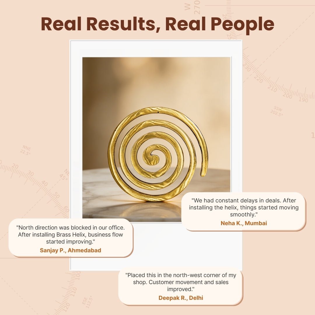 Brass Helix Vastu Remedies for North-West Vaastu Defects Like Entrance, Toilet, Kitchen, Extended Corner & Cuts - plusvalueindia