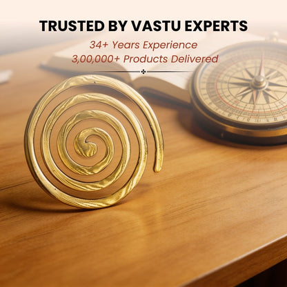 Brass Helix Vastu Remedies for North-West Vaastu Defects Like Entrance, Toilet, Kitchen, Extended Corner & Cuts - plusvalueindia