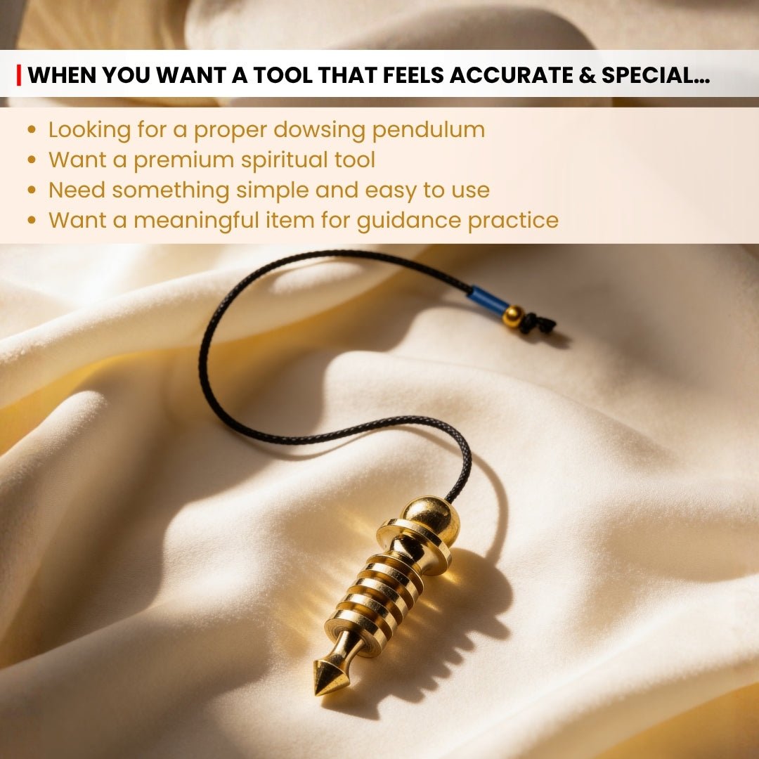 New Brass Dowsing Pendulum Model - Premium for Professional Dowsers & Dowsing Exp - Free Dowsing Chart Online In India - plusvalueindia