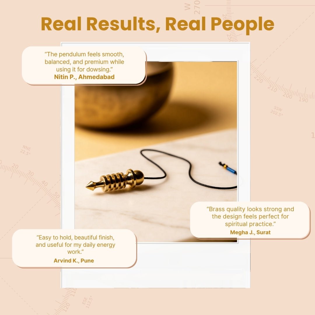 New Brass Dowsing Pendulum Model - Premium for Professional Dowsers & Dowsing Exp - Free Dowsing Chart Online In India - plusvalueindia